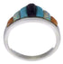 Genuine Sterling Silver Multicolor Ring Size 7-3/4 EX43935